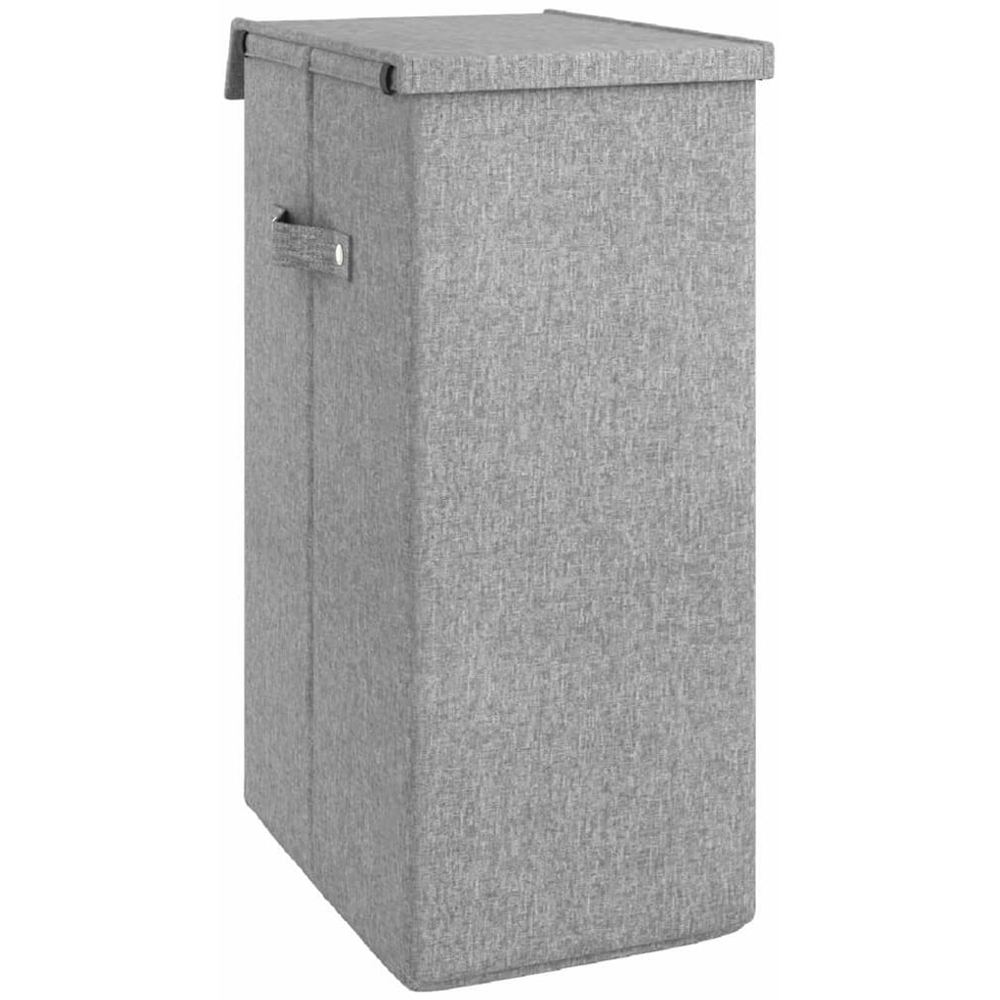 vidaXL Grey Faux Linen Foldable Laundry Hamper with Mesh Bag 59.5 x 26 x 34.5cm Image 4