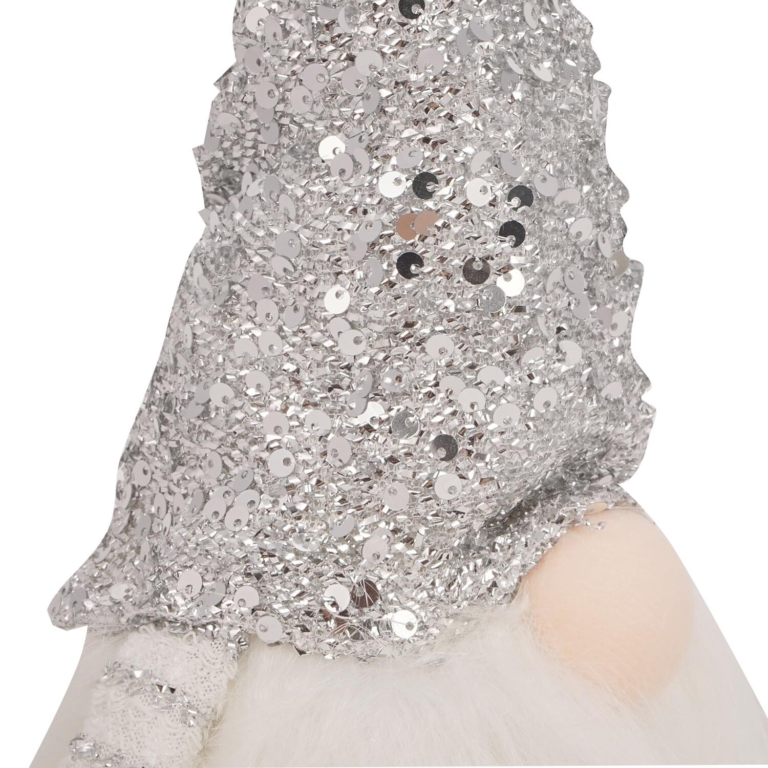 Gonk Silver Sequin Tree Topper - Silver Image 4