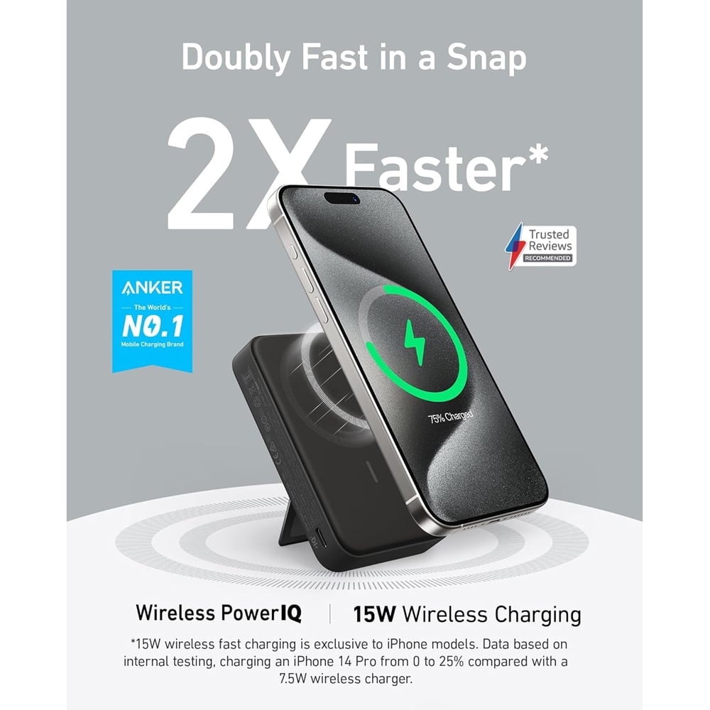 Anker MagGo Black Power Bank 15W 10000mAh Image 2