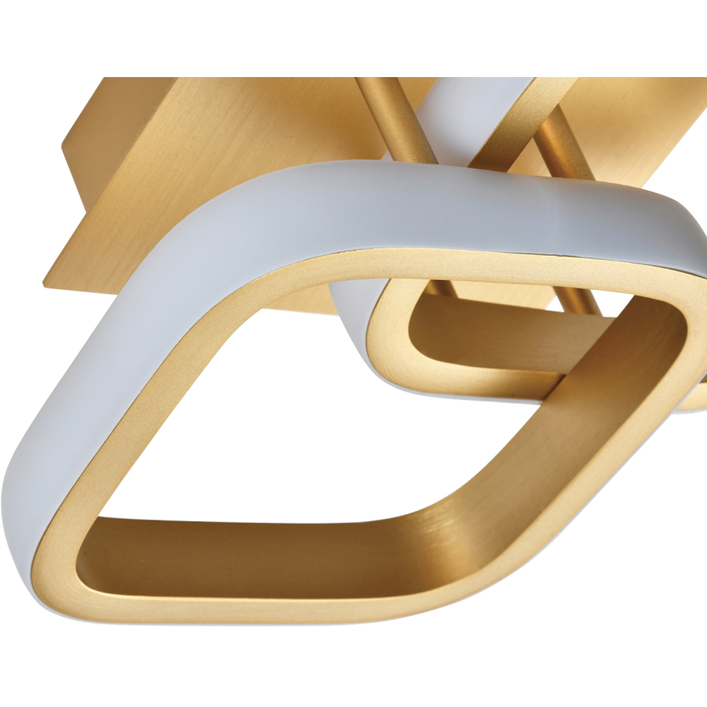 Happy Homewares Brushed Gold Double Head LED Ceiling Light Fitting Image 4