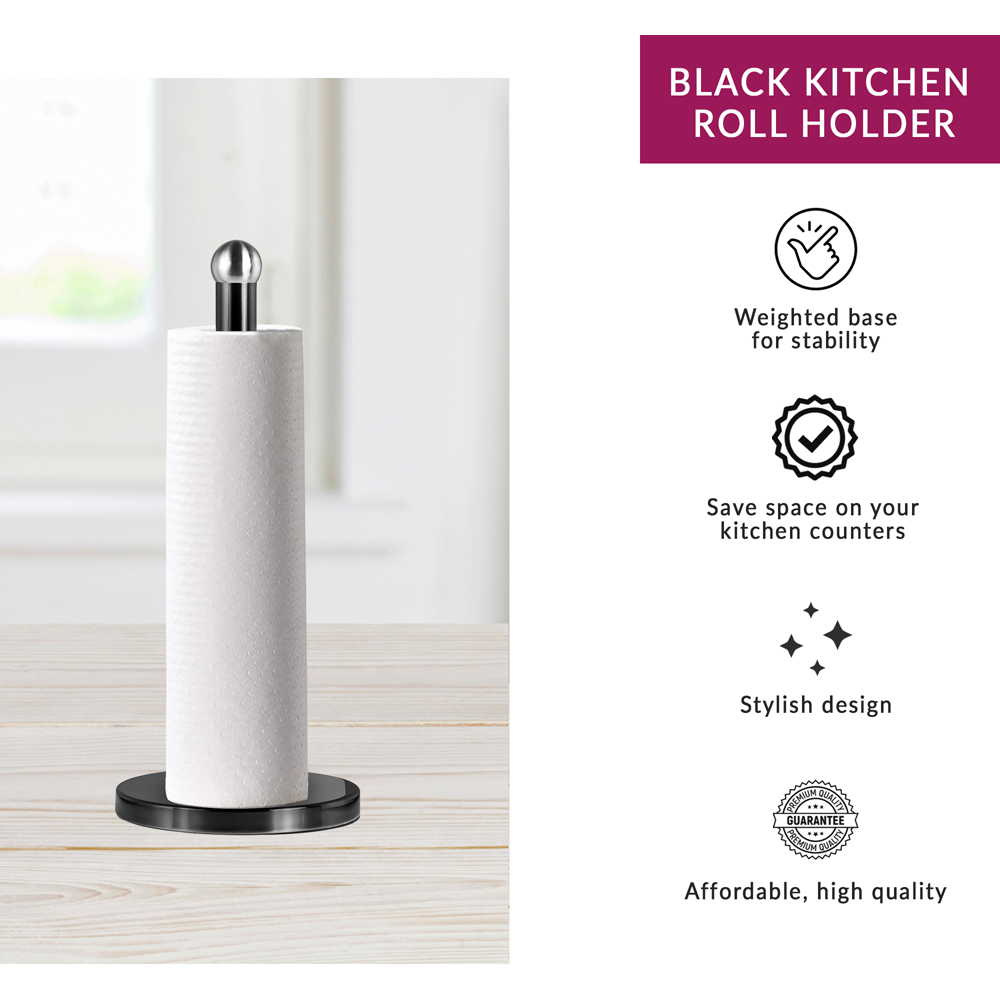 Innoteck Essentials Black Kitchen Paper Towel holder Image 3
