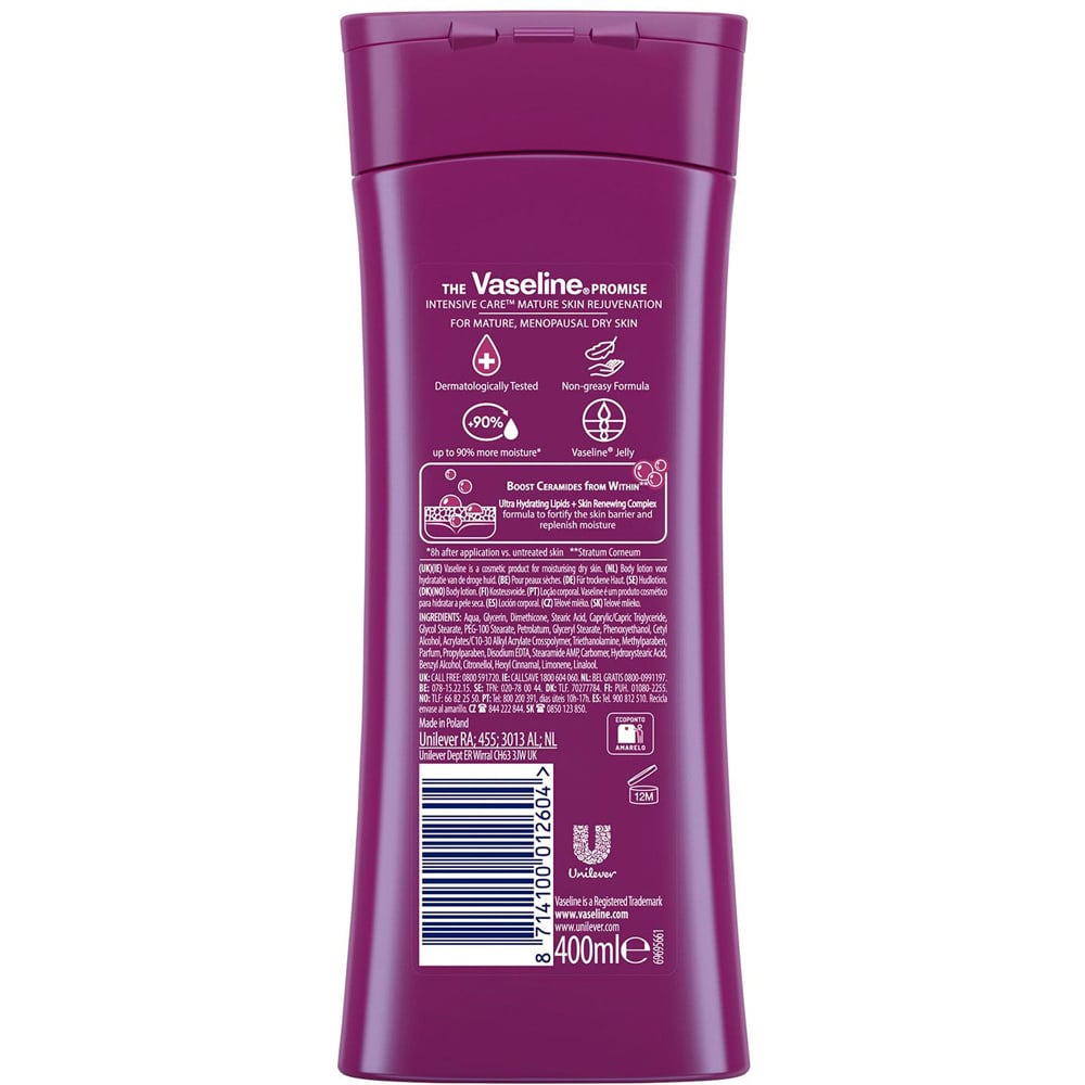 Vaseline Intensive Care Mature Skin Rejuvenation Body Lotion 400ml 12 Pack Image 3