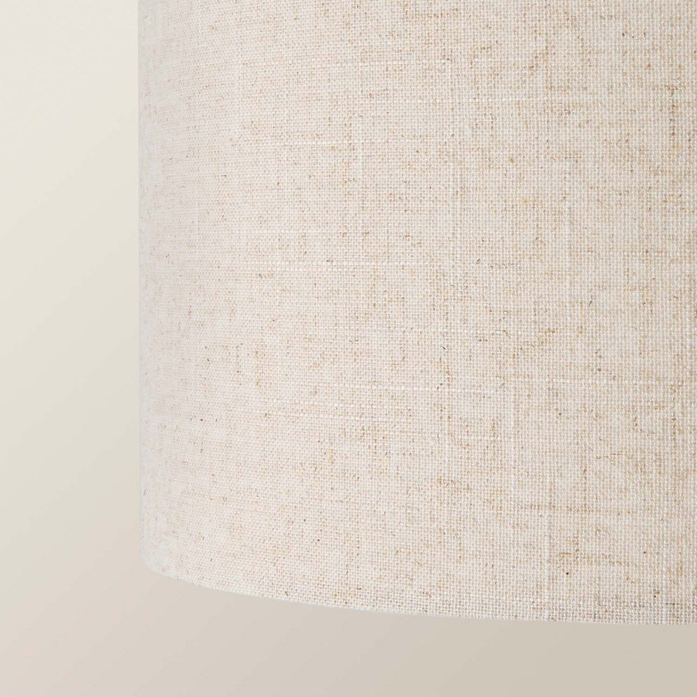 ValueLights Reni Medium Cream Linen Drum Easy Fit Pendant Lamp Shade Image 4