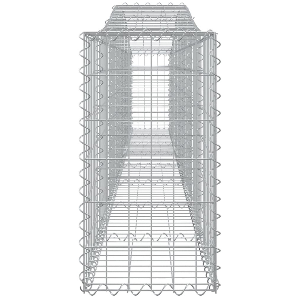 vidaXL Silver Galvanised Iron Arched Gabion Basket 400 x 30 x 60/80cm 5 Pack Image 3