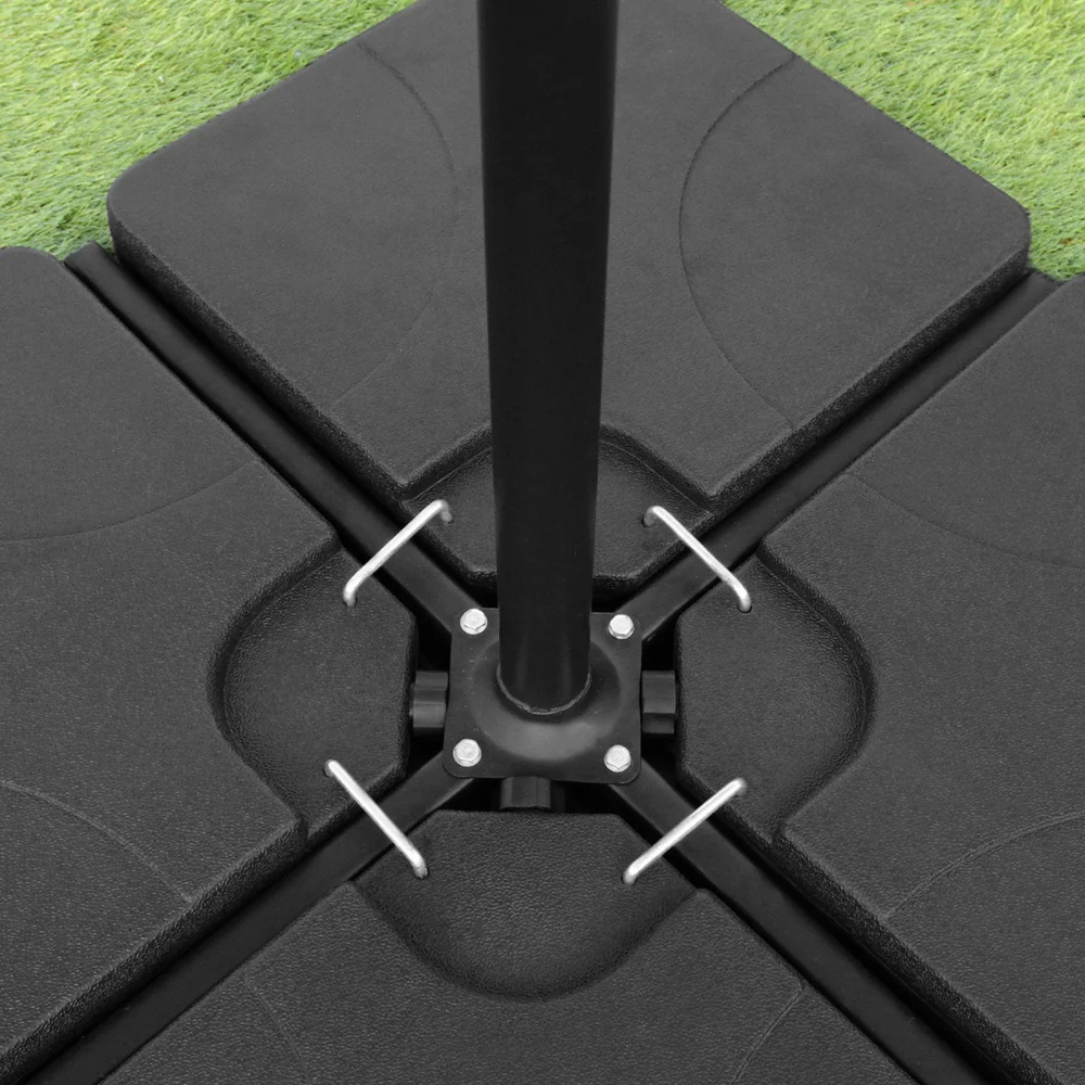 MonsterShop Black Square Shaped Cantilever Parasol Base Image 4