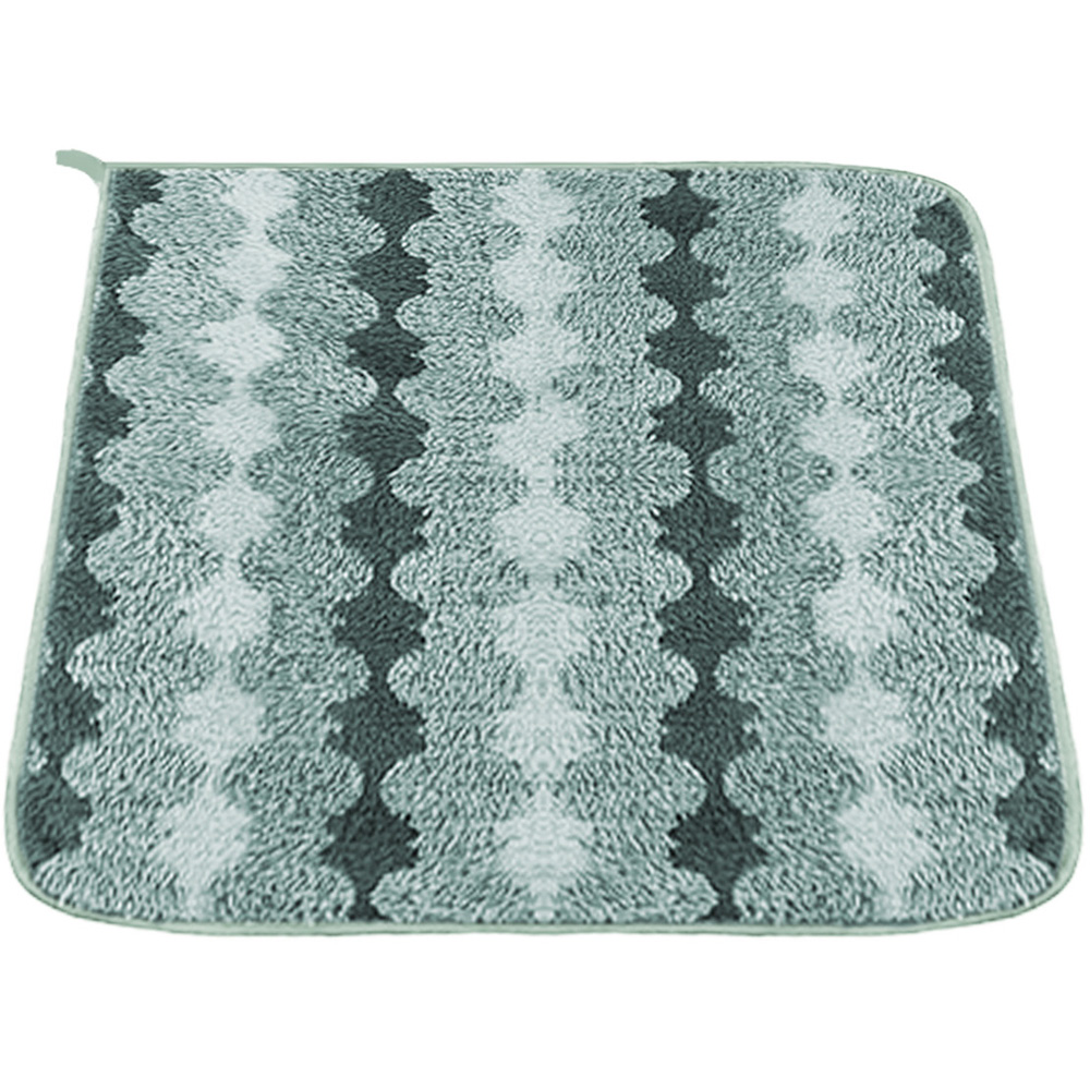 Living and Home Soft Polyester Green Zigzag Wave Towel Set of 4 Image 4