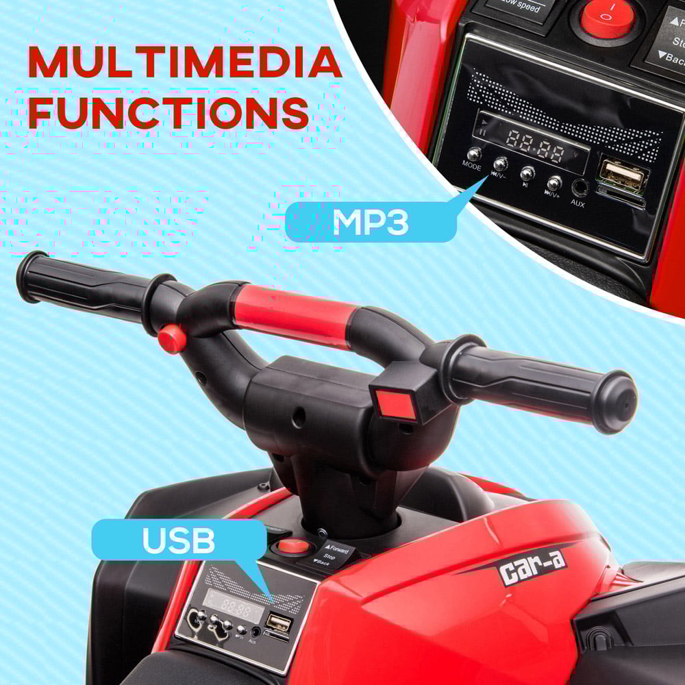Tommy Toys Kids Red Electric Quad Bike Image 5