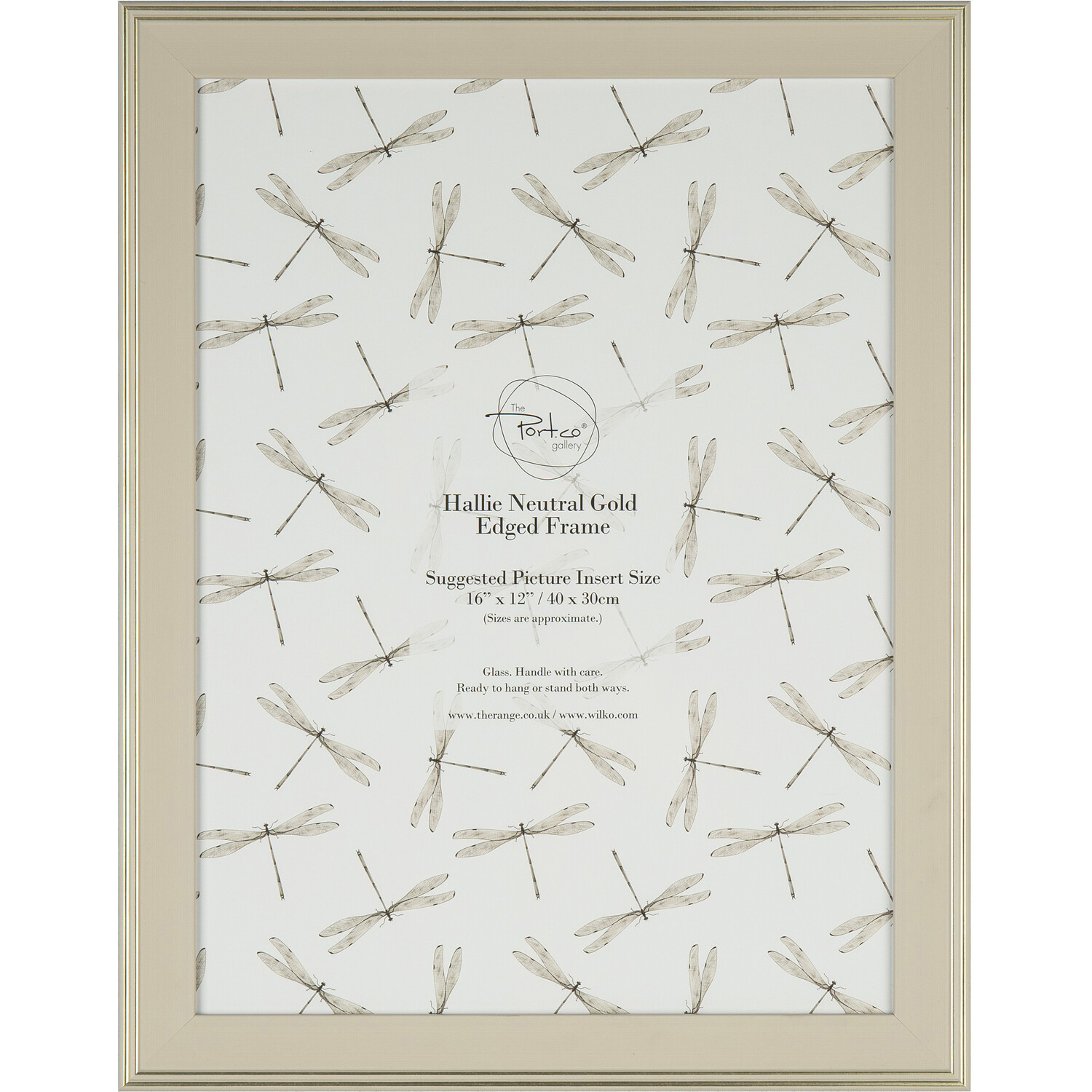 Hallie Neutral Gold Edged Frame Neutral 16 x 12in Image 1