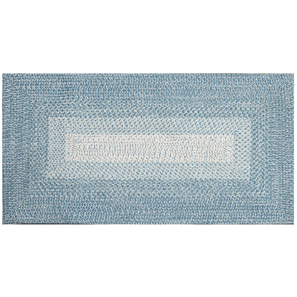 Streetwize Jute Effect Ocean Blue Outdoor Rug 80 x 150cm Image 1