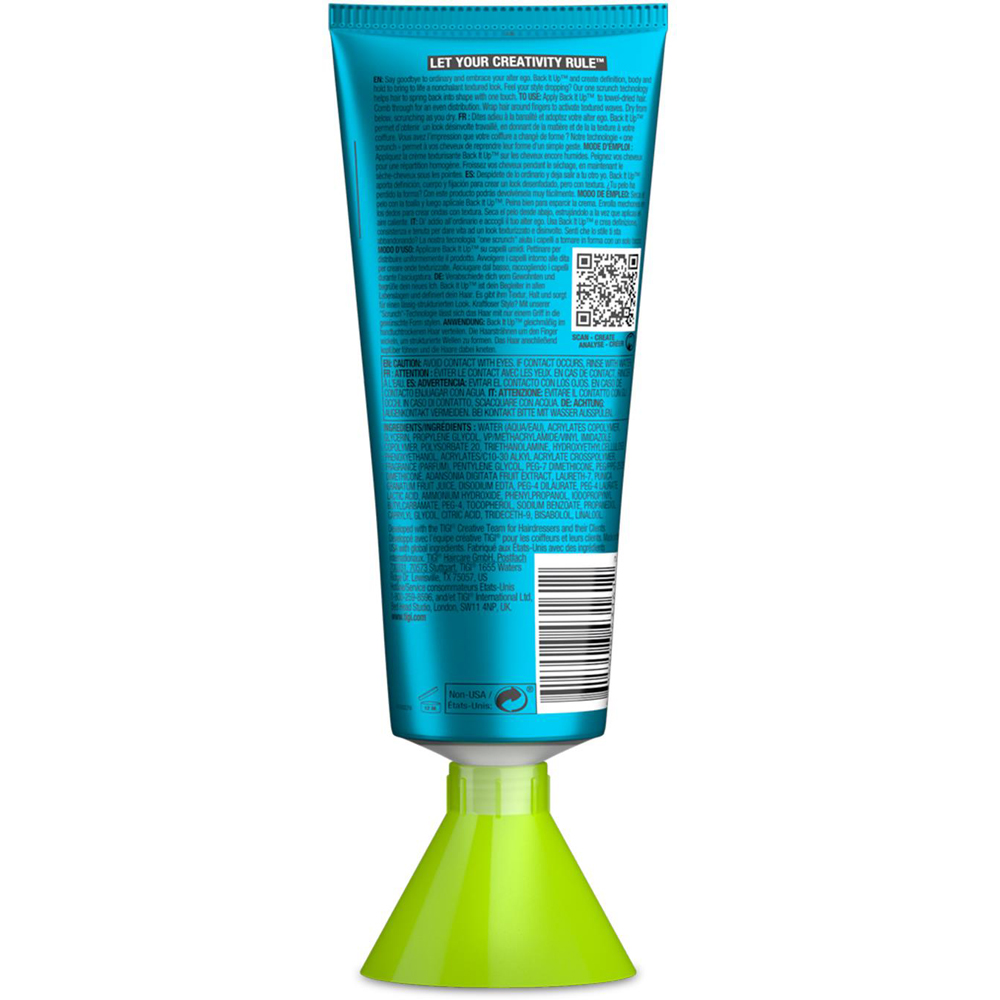 TIGI Bed Head Back It Up Shape and Long Lasting Hold Texturising Cream 125ml 6 Pack Image 4