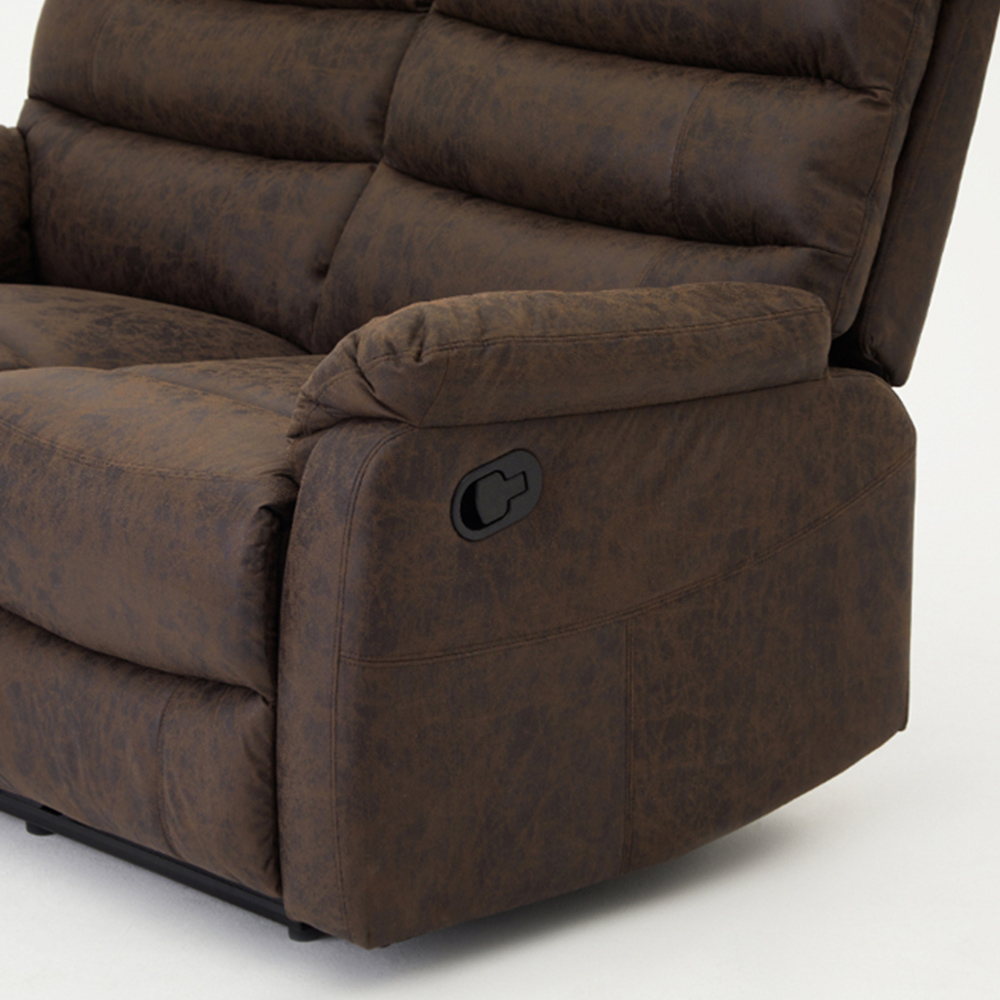 Home Detail Maxwell 2 Seater Brown Air Leather Manual Recliner Sofa Image 8