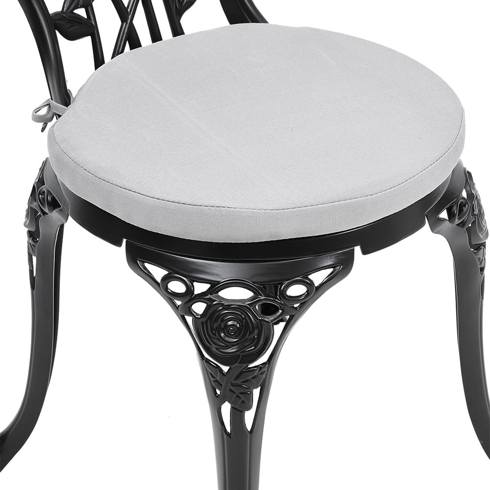 Living and Home 2 Seater Rose Cast Aluminium Bistro Set Image 4