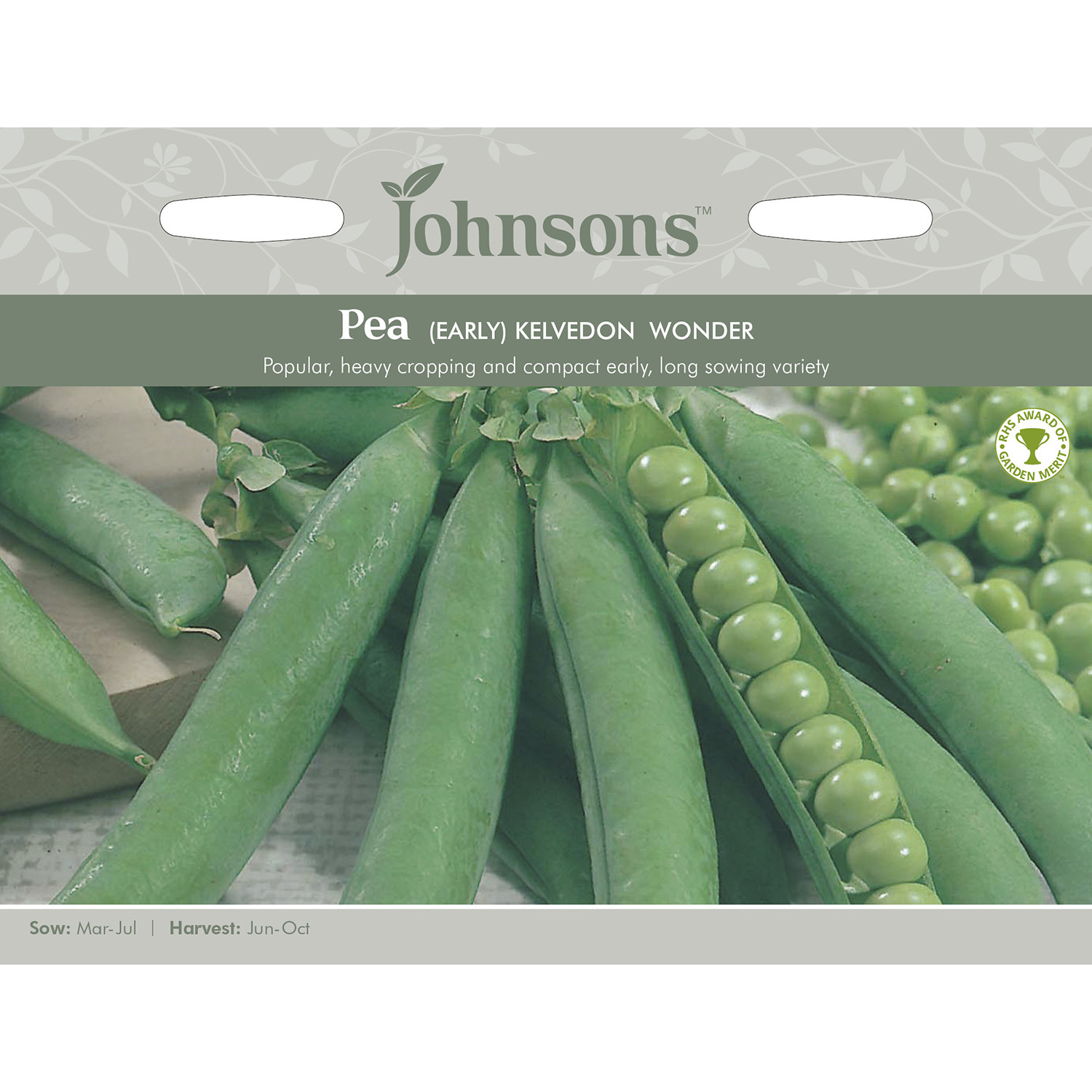 Johnsons Early Kelvedon Wonder Pea Seeds Image 2