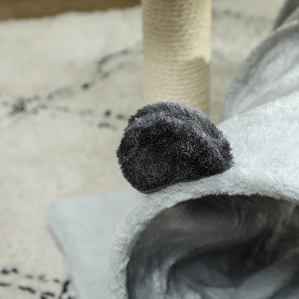PawHut Grey Cat Tunnel tree Image 3