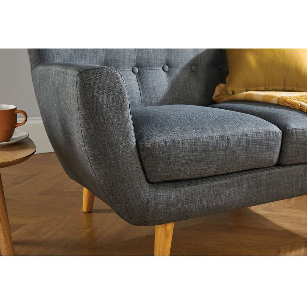 Loft 2 Seater Grey Fabric Sofa Image 5