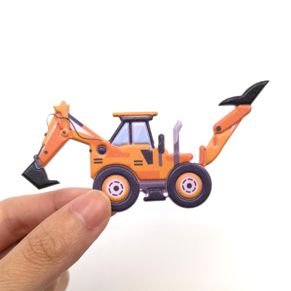 Walplus Heavy Construction Vehicle Double Sided Reusable Foam Window Sticker 27 Piece Image 5