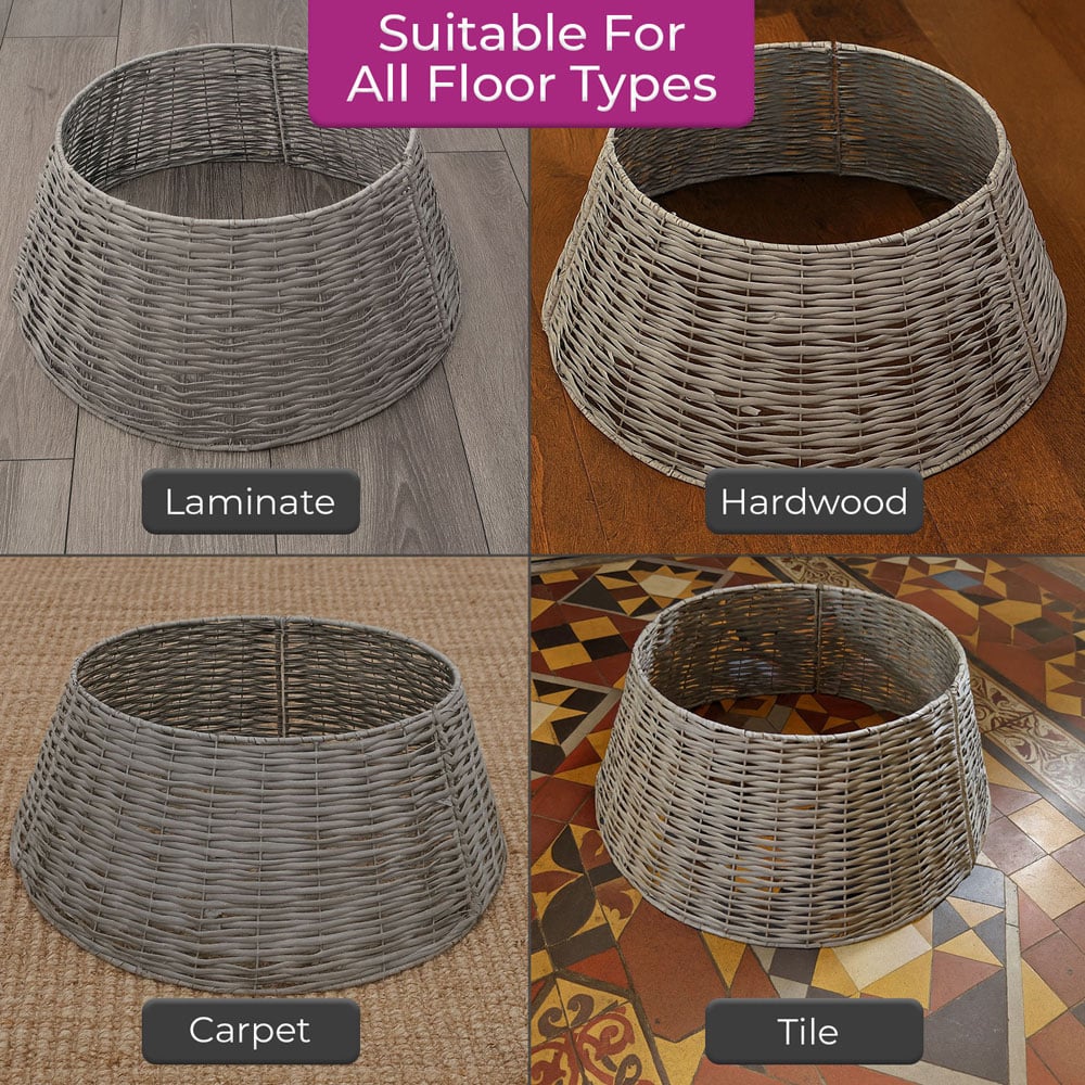 Neo Willow Christmas Tree Skirt Grey Image 8