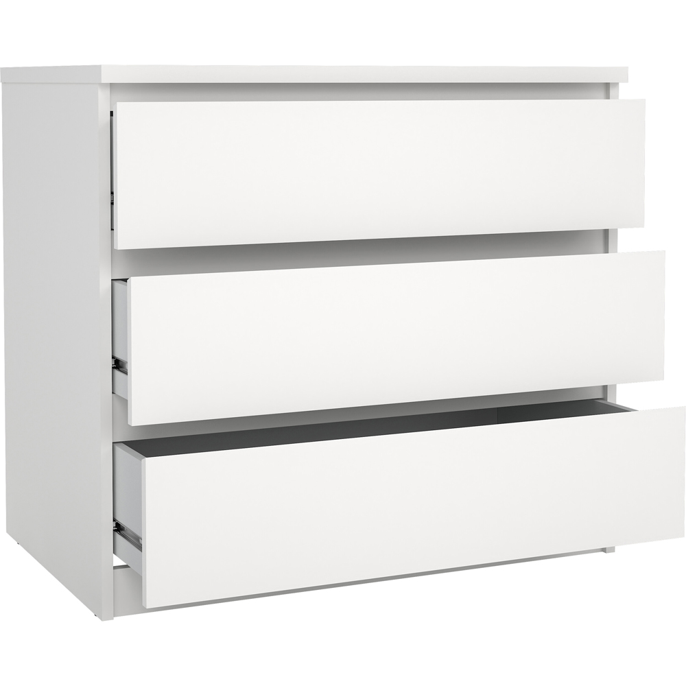 Florence Naia 3 Drawer White Chest of Drawers Image 5