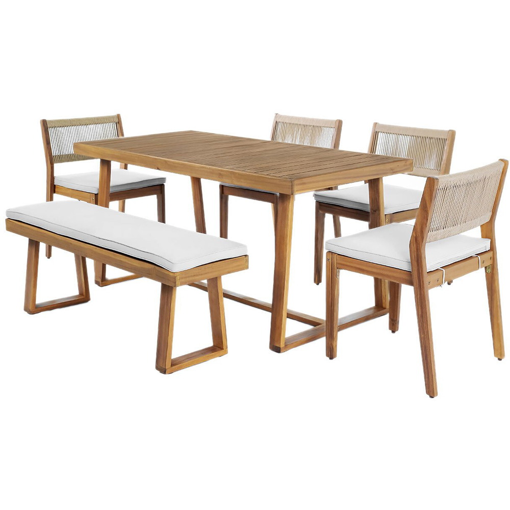 Brooke 6 Piece Dining Set - Wood Image 8
