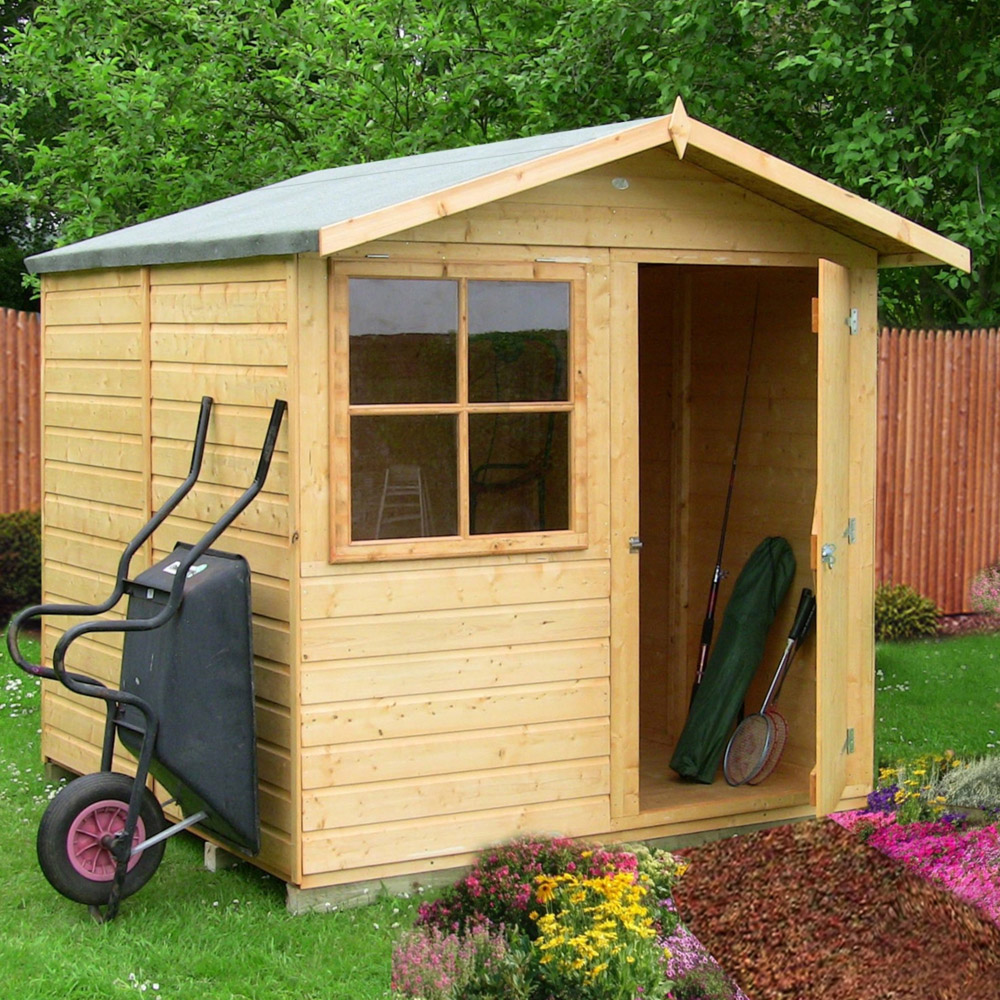 Shire Abri 7 x 7ft Dip Treated Wooden Shiplap Shed Image 4
