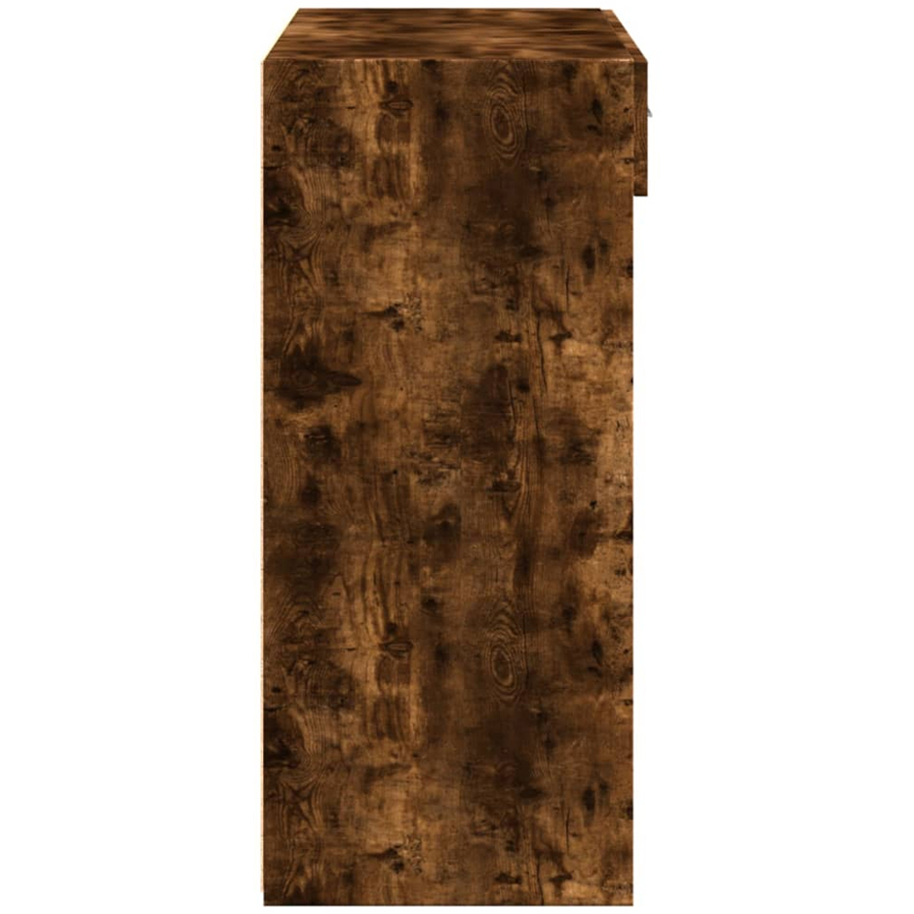 vidaXL 2 Drawer 6 Shelf Smoked Oak Sideboard Image 5