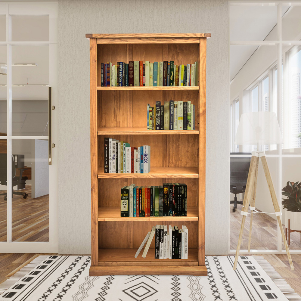 Salerno 5 Shelf Light Wood Bookcase Image 7