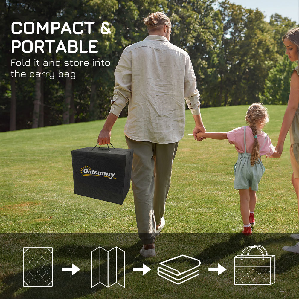 Outsunny Black Outdoor Mat 274 x 182cm Image 4