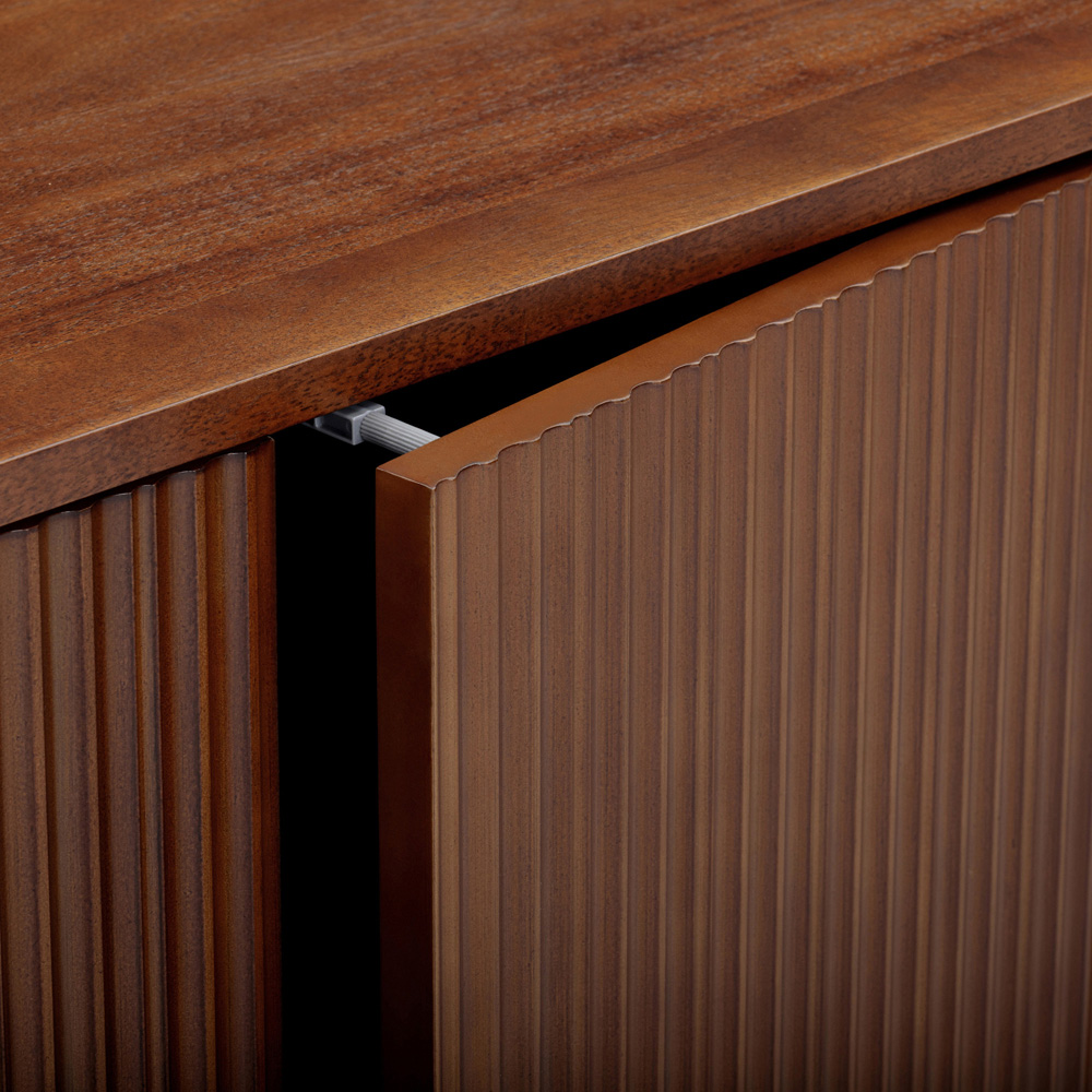 Teamson Home Tremolo 2 Door 3 Drawer Walnut Sideboard Image 6