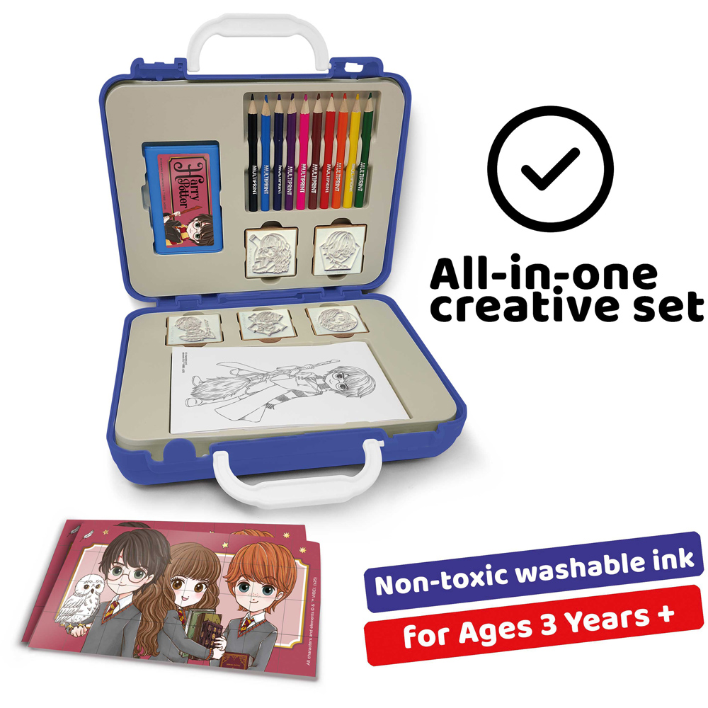 Multiprint Harry Potter Kids Travel Colouring and Stamp Set Image 3