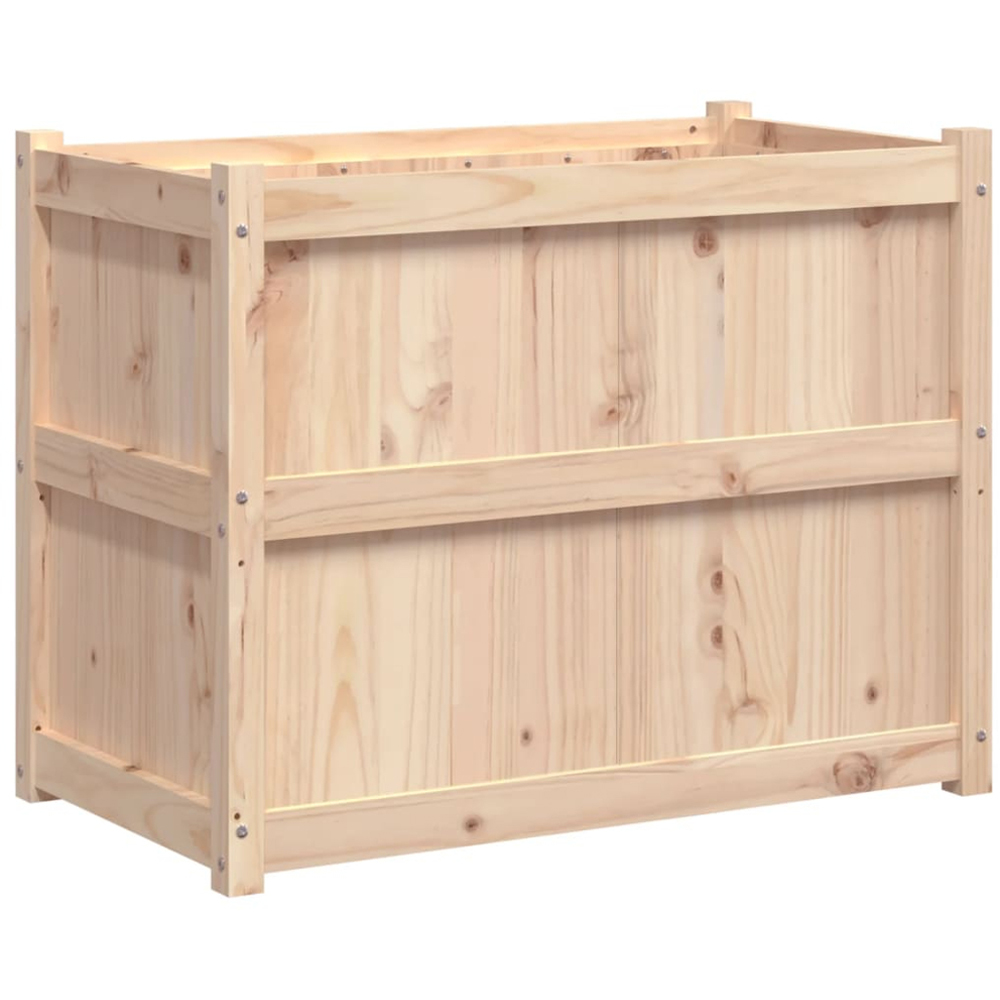 vidaXL Natural Solid Pine Wood Garden Planter Image 1