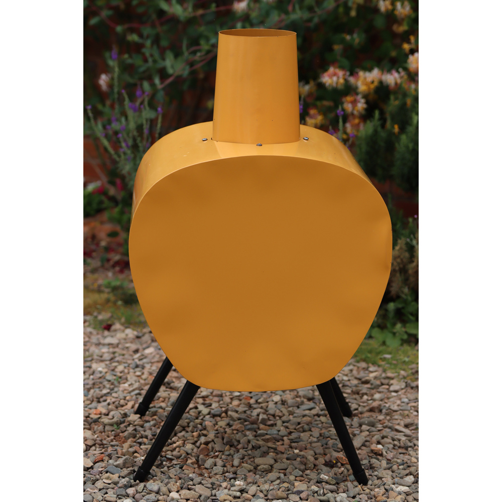 Gardeco Stella Extra Large Mid Century Retro Design Orange Chimenea Image 5