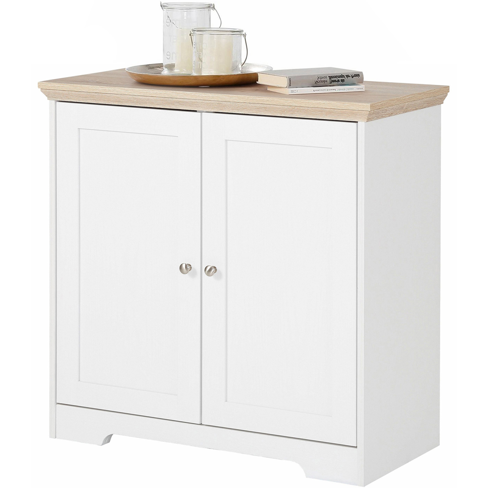 Loft24 Nanna 2 Drawer White Oak Sideboard Image 5