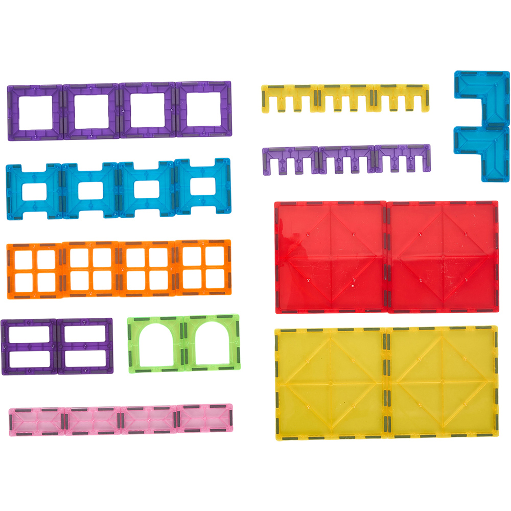 H&O Direct 120 Piece 3D Magnetic Tiles Building Block Toy Set Image 2
