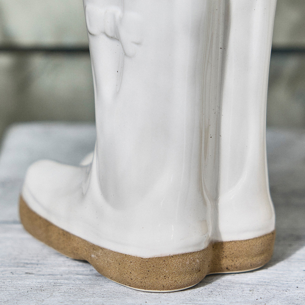 Dibor White Double Wellington Planter 17cm Image 4