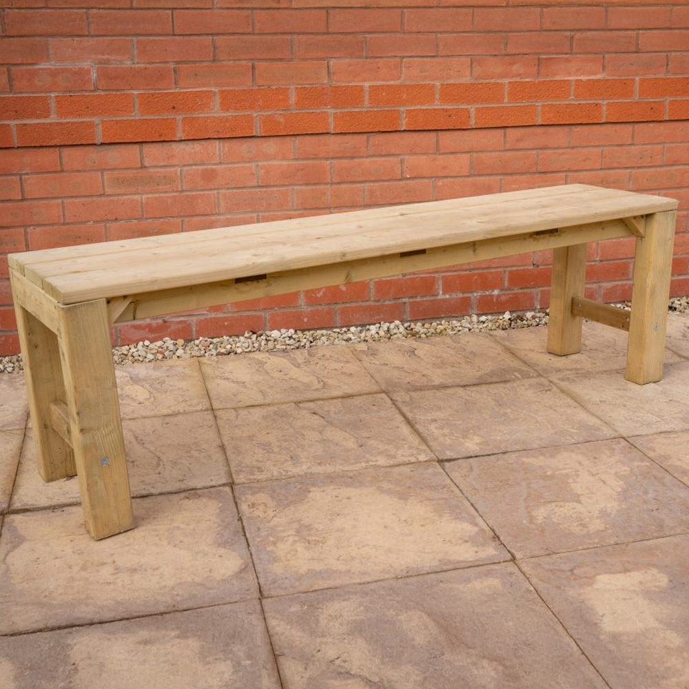 Forest Garden 6 Seater Dining Bench Image 1