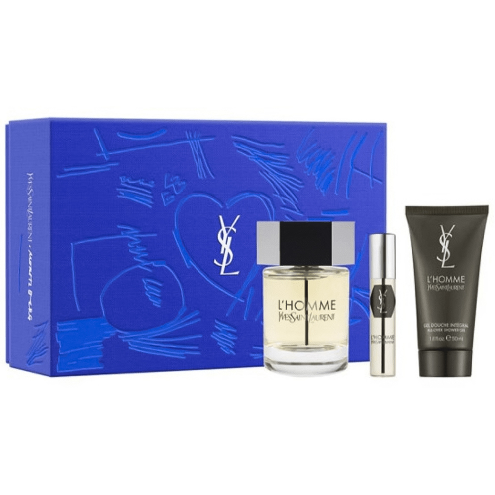 YSL L'Homme Men Aftershave Eau De Toilette Spray 100ml 3 Piece Gift Set Image 2