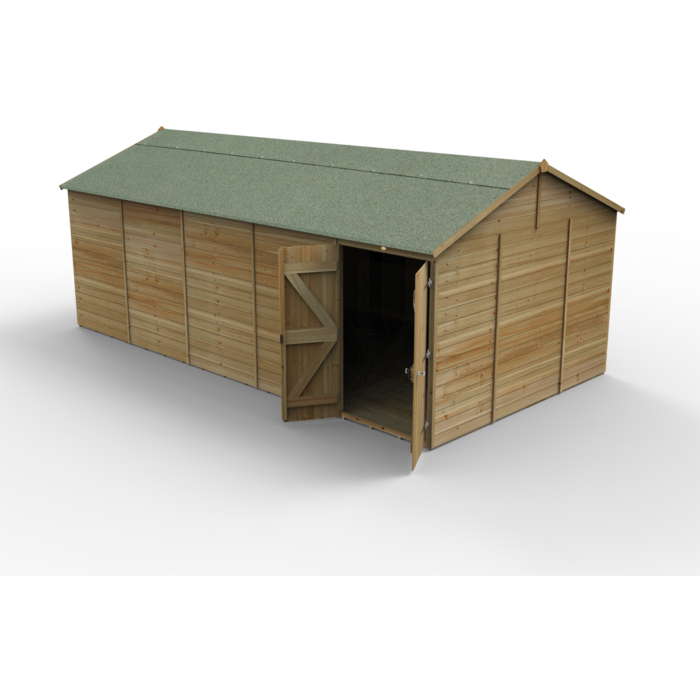Forest Garden Timberdale 20 x 10ft Tongue and Groove Reverse Apex Garden Shed Image 3