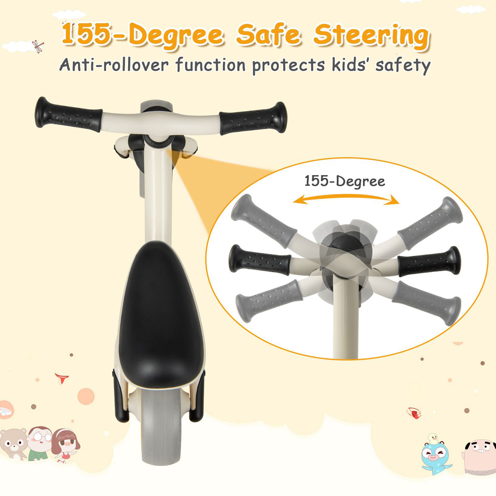 Costway White Adjustable Baby Balance Bike Image 6