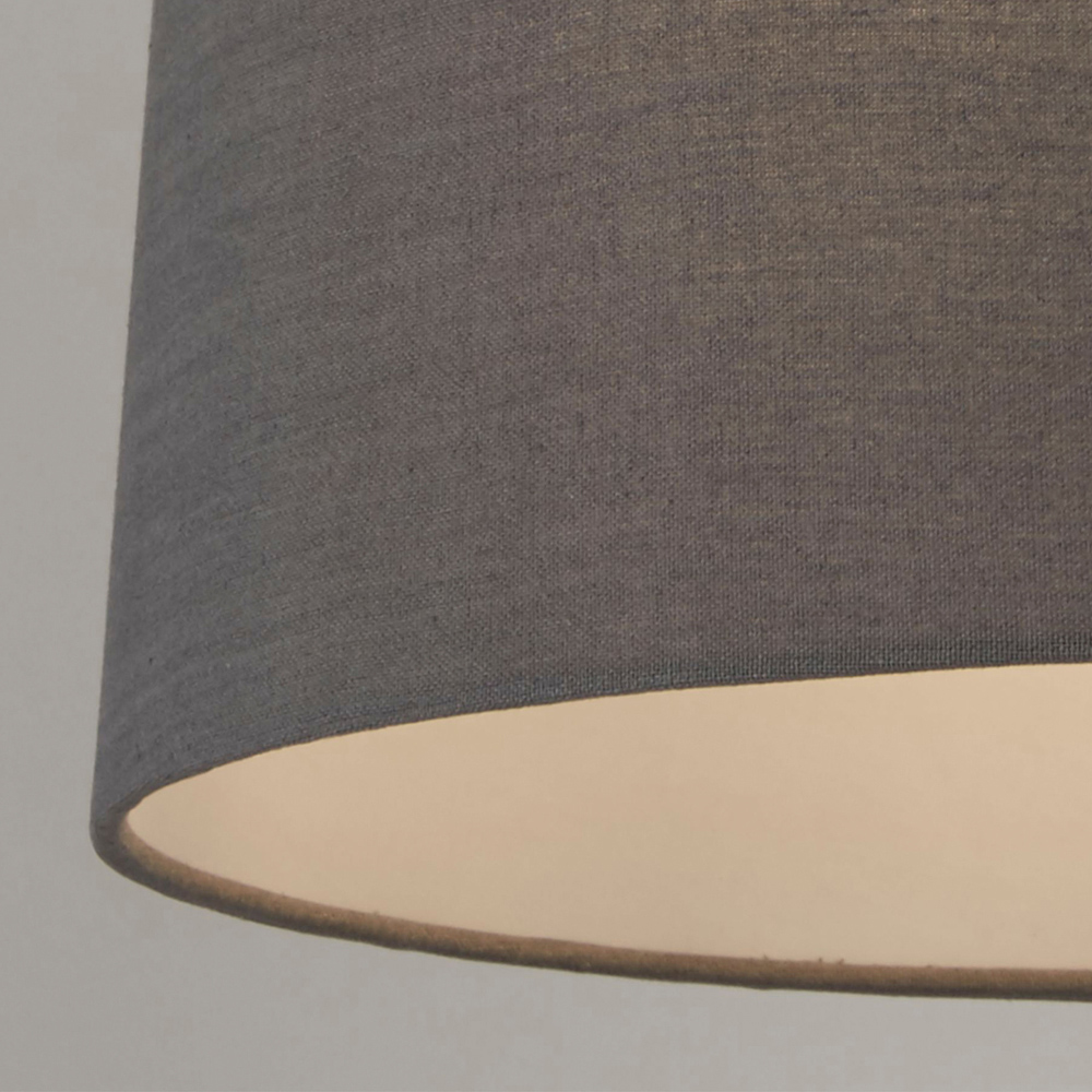 Lighting Collection Underwood Grey Linen Tapered Drum Ceiling Lamp Shade 30cm Image 4