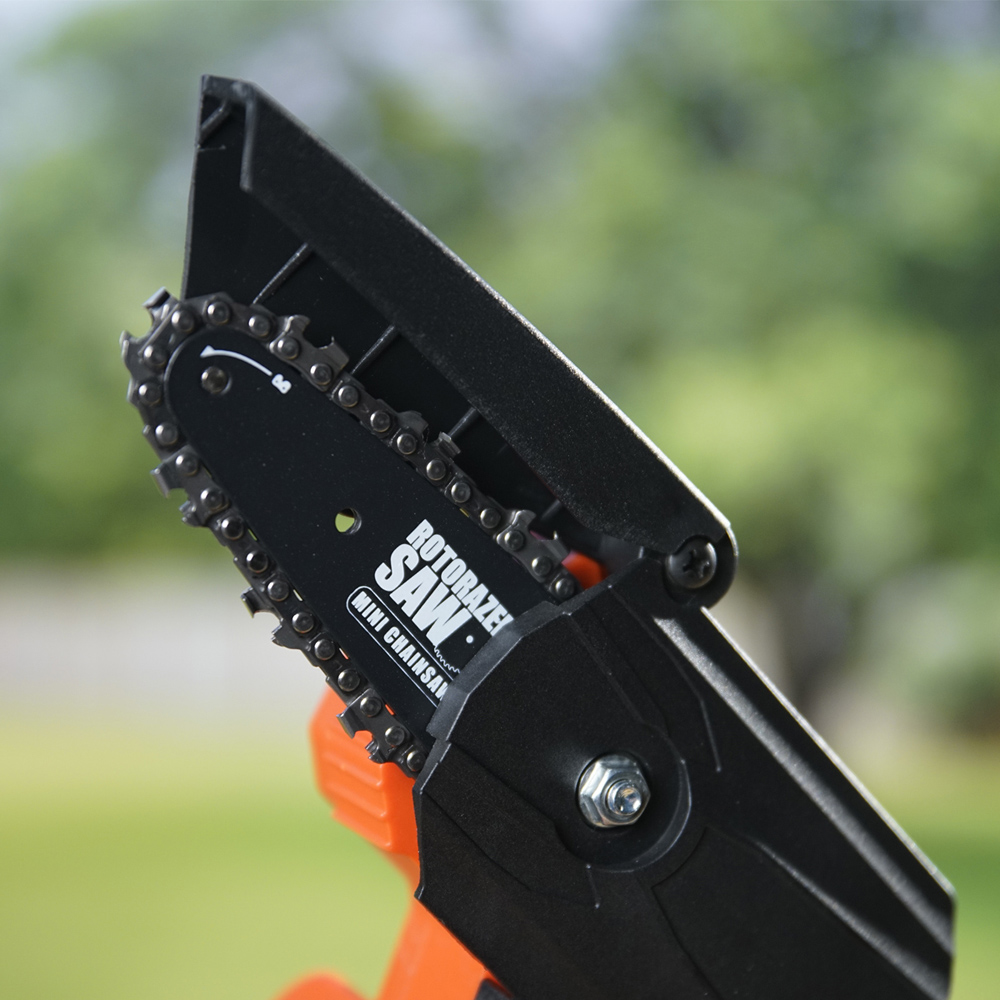 Mini chainsaw clearance battery powered