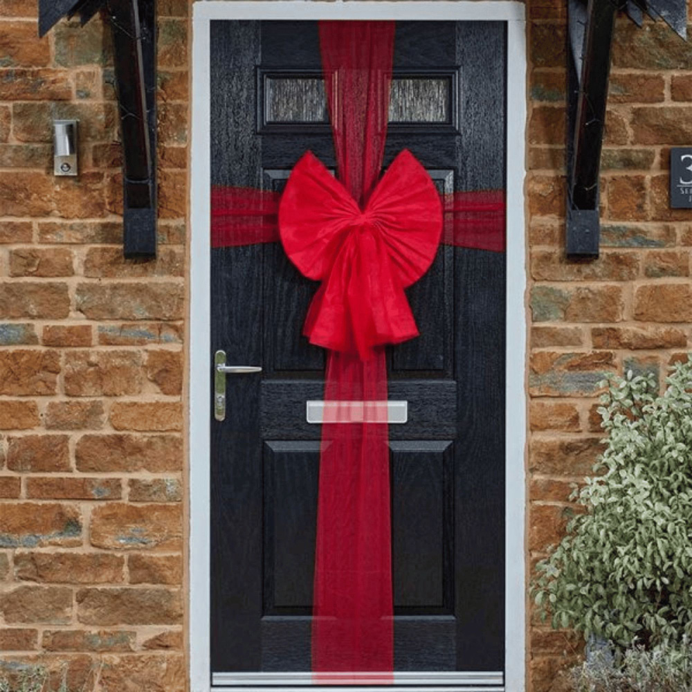 Premier Red Large Christmas Door Bow Decoration 49 x 52cm Image 2