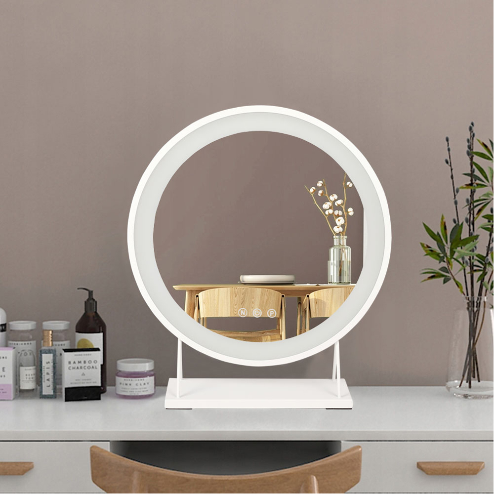 Living and Home White Hollywood LED Vanity Mirror Image 6