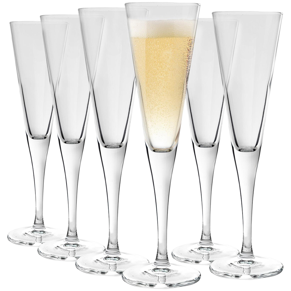 Bormioli Rocco Ypsilon Clear Glass Champagne Flute 160ml 12 Pack Image 1