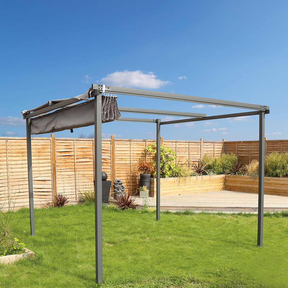Charles Bentley Premium 3 x 3m Grey Canopy Gazebo Image 3