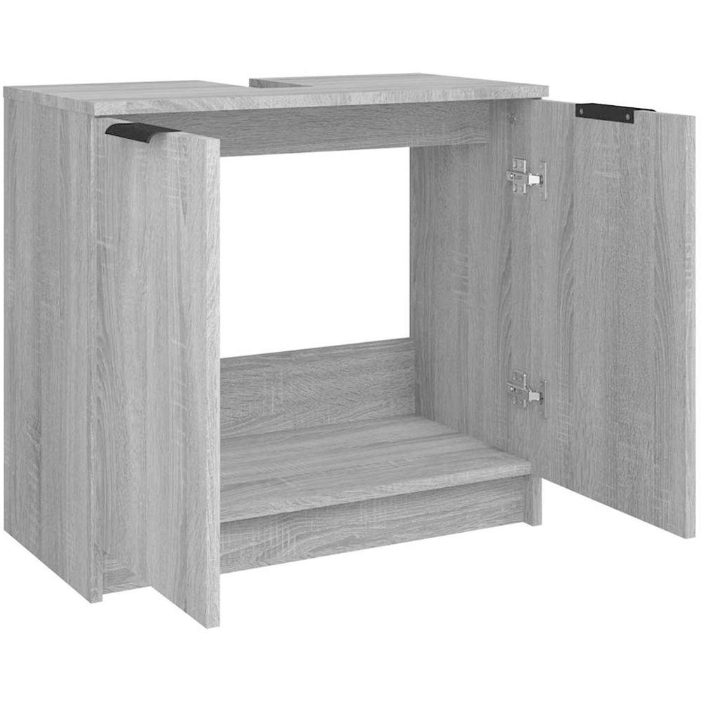 vidaXL 2 Door Grey Sonoma Bathroom Cabinet Image 6