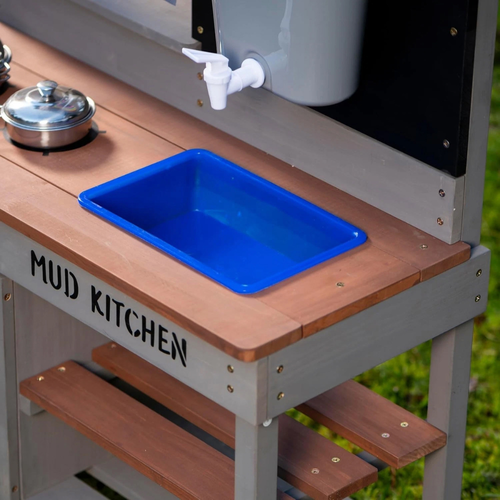 Garden Gear Kids Hemlock Wood Outdoor Mud Kitchen Play Set with Sink and Accessories Image 3