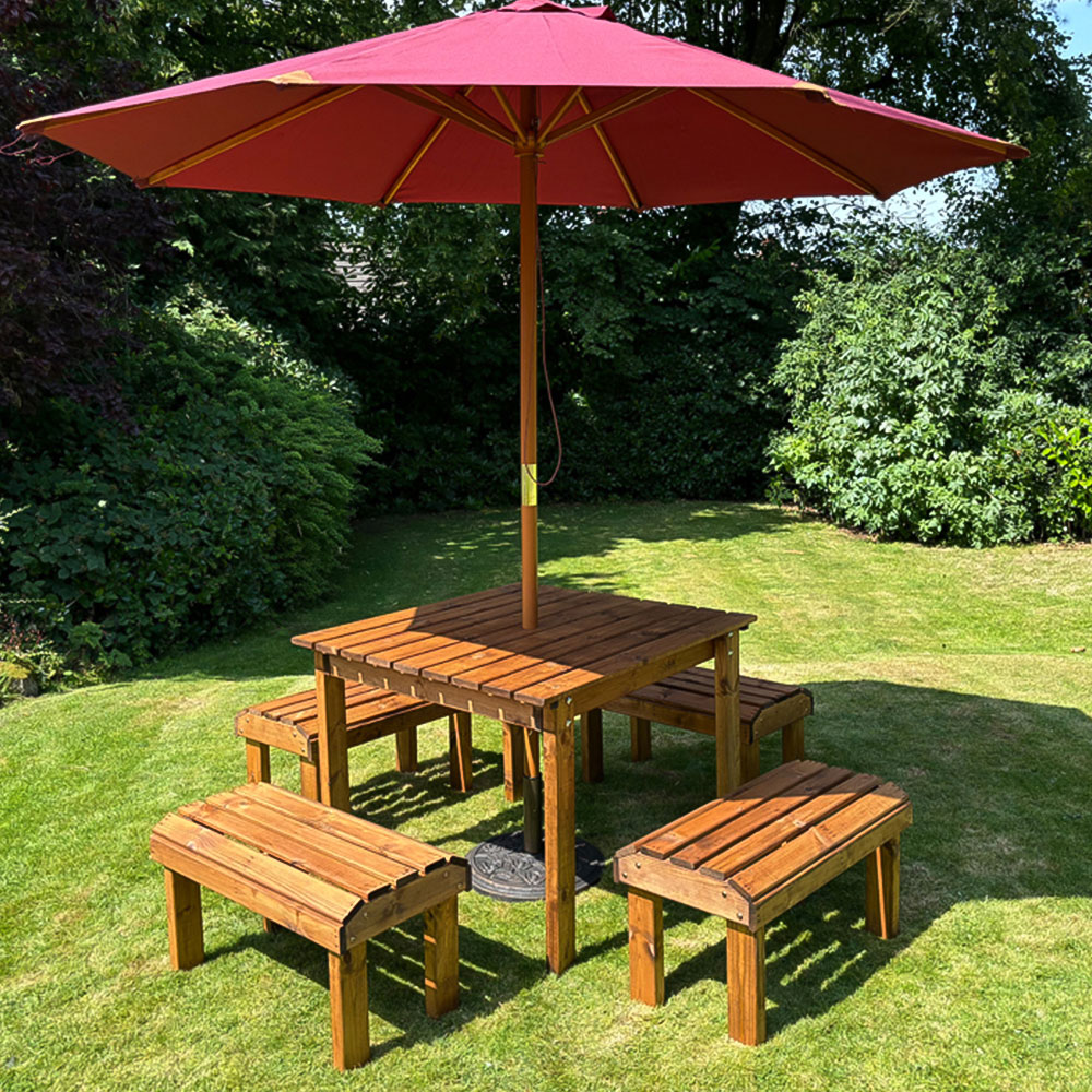 Charles Taylor Knights 4 Seater Garden Dining Bench Set Image 7