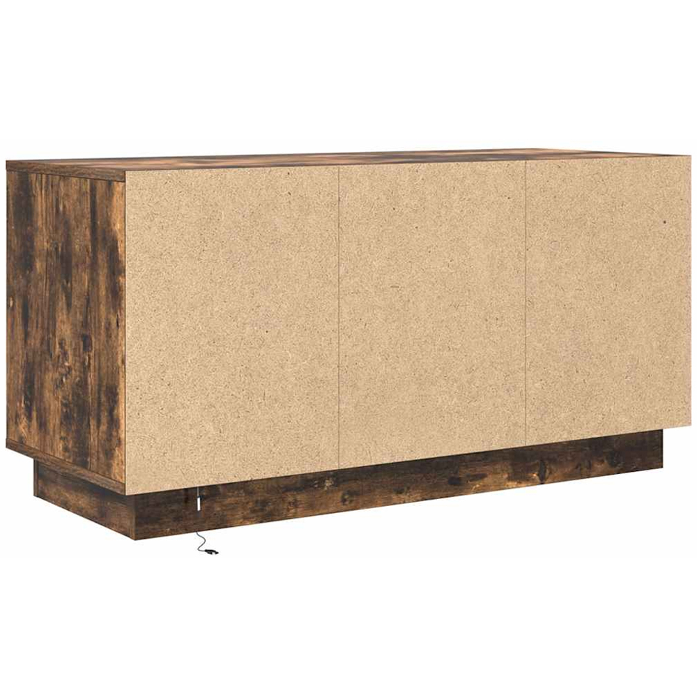 vidaXL 2 Door 2 Drawer Smoked Oak LED TV Cabinet Image 9