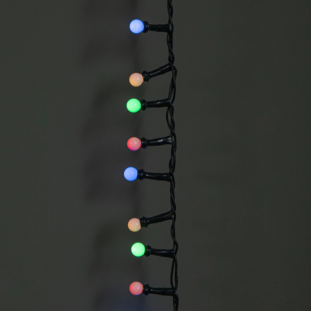Samuel Alexander 300 Multicoloured LED Multi-Action Christmas Frosted Cap Berry String Lights 7.5m Image 6