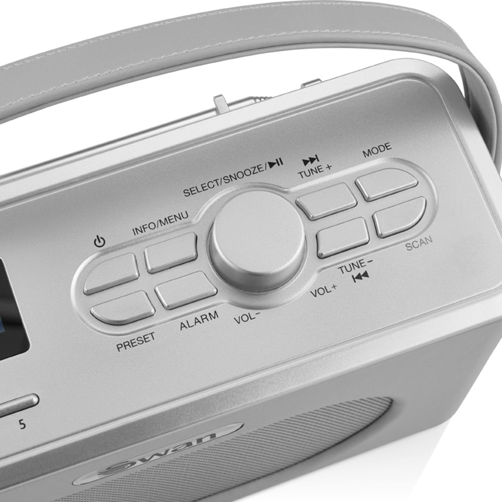 Swan Retro Grey DAB Bluetooth Radio Image 4